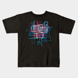 Abstract Cube Pattern - Futurism Kids T-Shirt